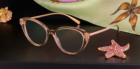 versace rose gold with flower eyeglasses at lenscrafters